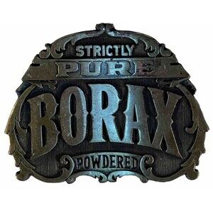 Vintage STRICTLY PURE BORAX POWDERED Metal Solid Brass Belt Buckle.